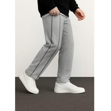 Emerce - Stripe Line Loose Bottom Trouser - Grey